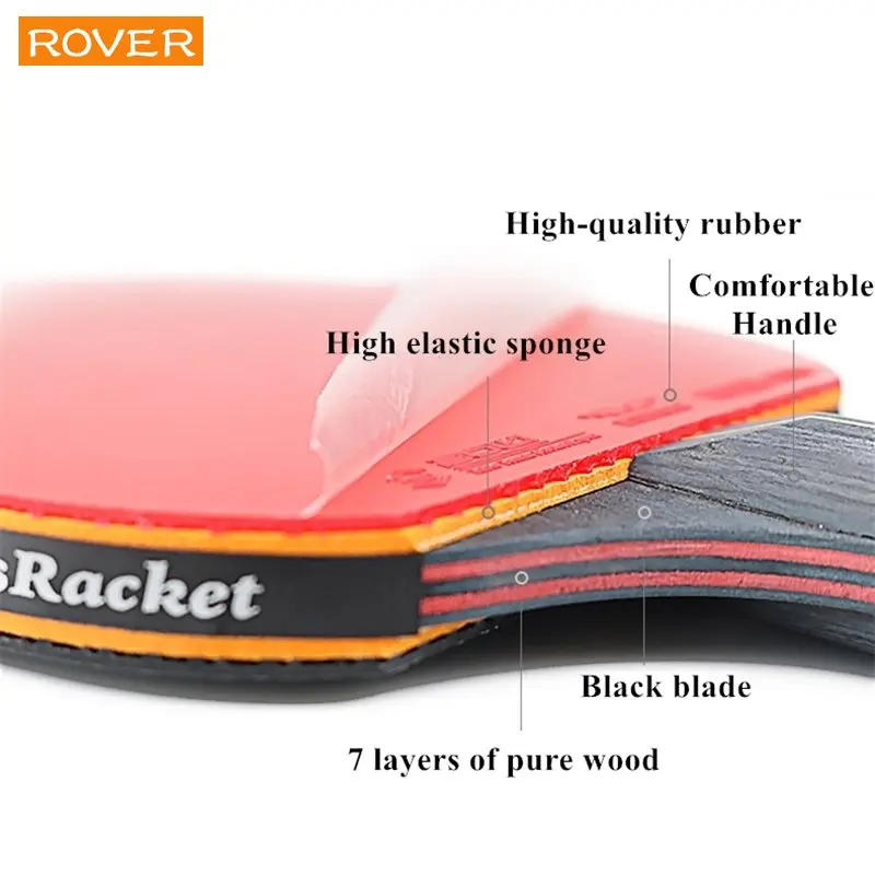 5/6 Star Table Tennis Racket 2 - Table Tennis Kit Bag avis et prix