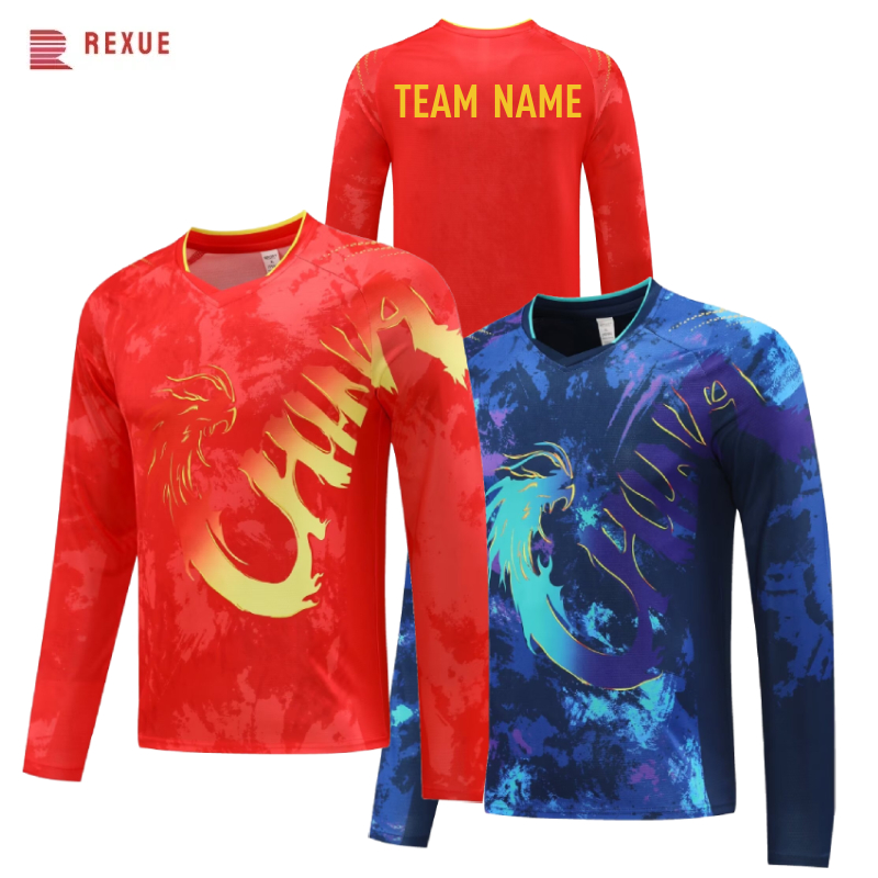 China Dragon Long Sleeve Table - Table Tennis Jersey avis et prix