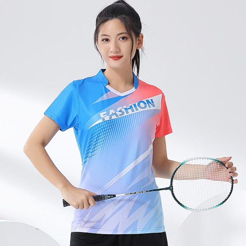 Women Badminton Shirt Print Go - Table Tennis Jersey avis et prix