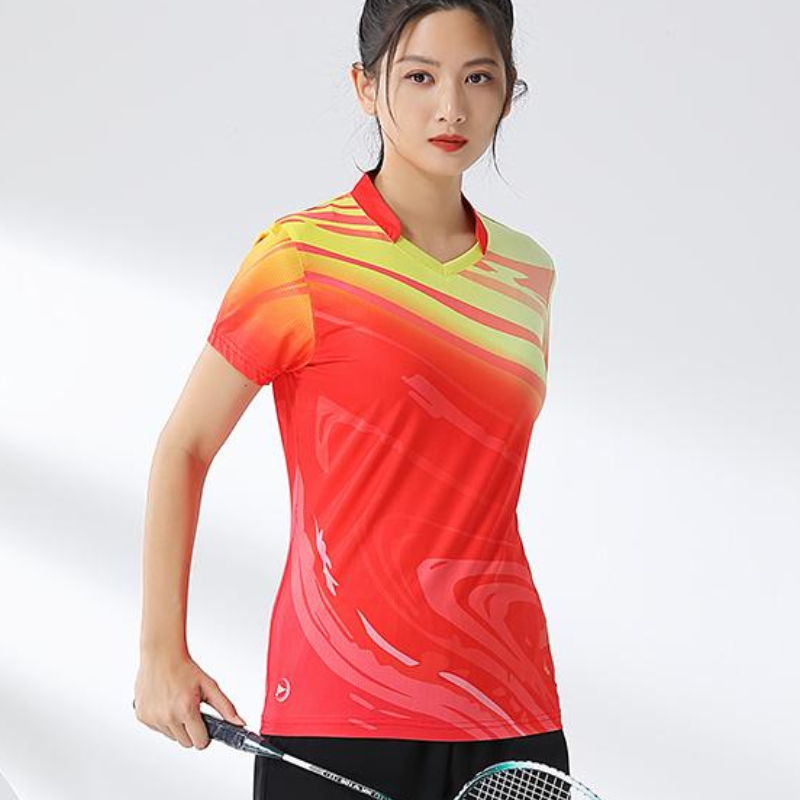 Women Badminton Shirt Print Go - Table Tennis Jersey avis et prix